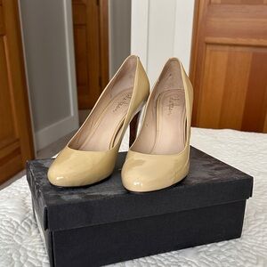 Cole Haan Glossy Beige Heels